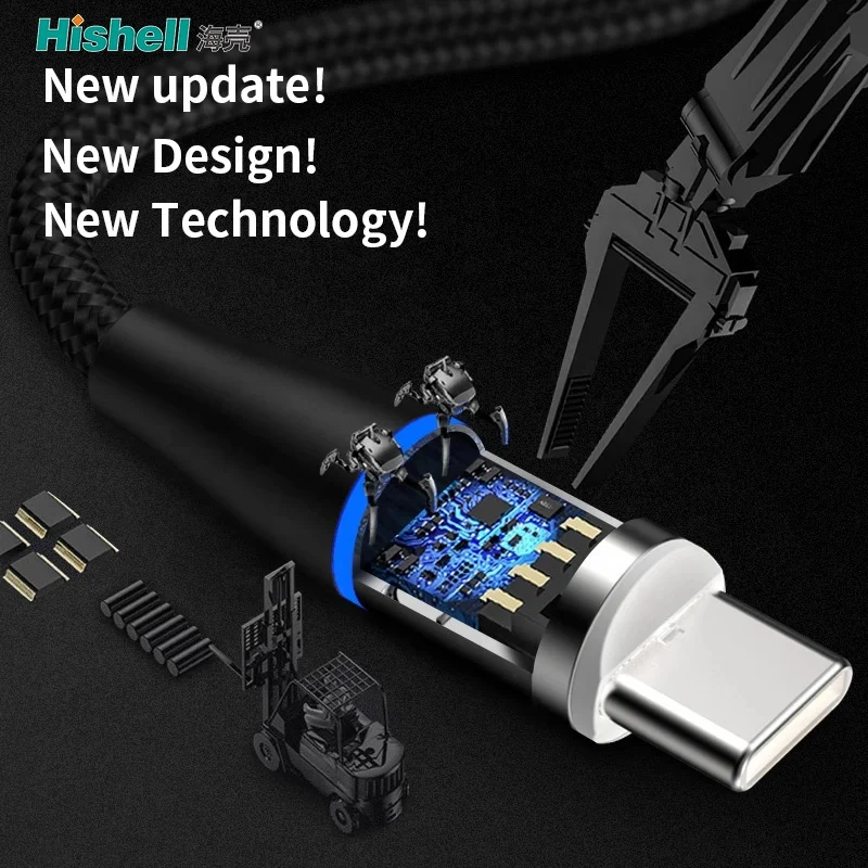  Магнитный кабель USB C для быстрой зарядки магнитный и синхронизации данных телефонные