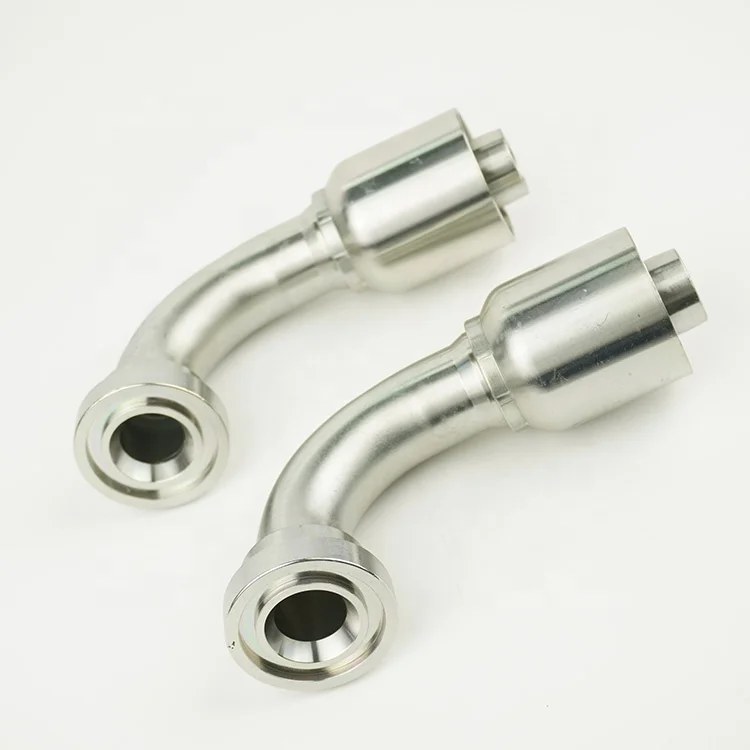 87691-RW Bend SAE Hydraulic Flange Hose Fitting with 6000PSI High Pressure