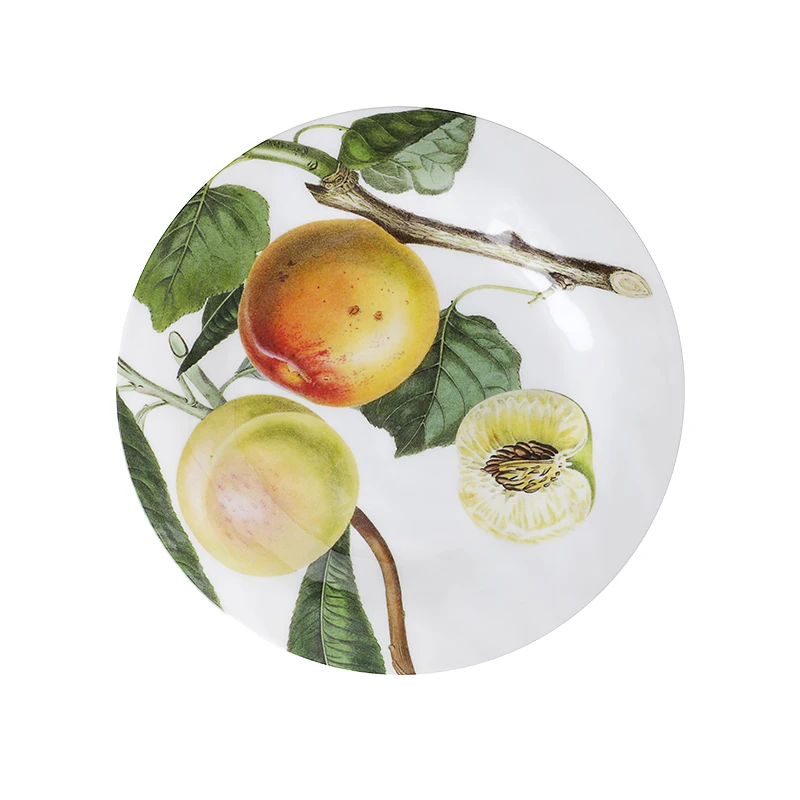 Wholesale 8 10 12 inches Plant Melamine California Lemon Pattern Plate Creative Dish Plate Tableware
