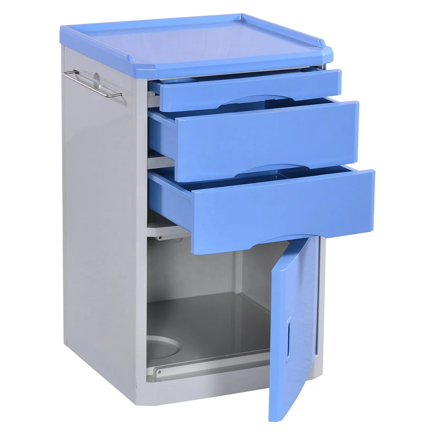 ABS material wholesale price mobile hospital bedside cabinet