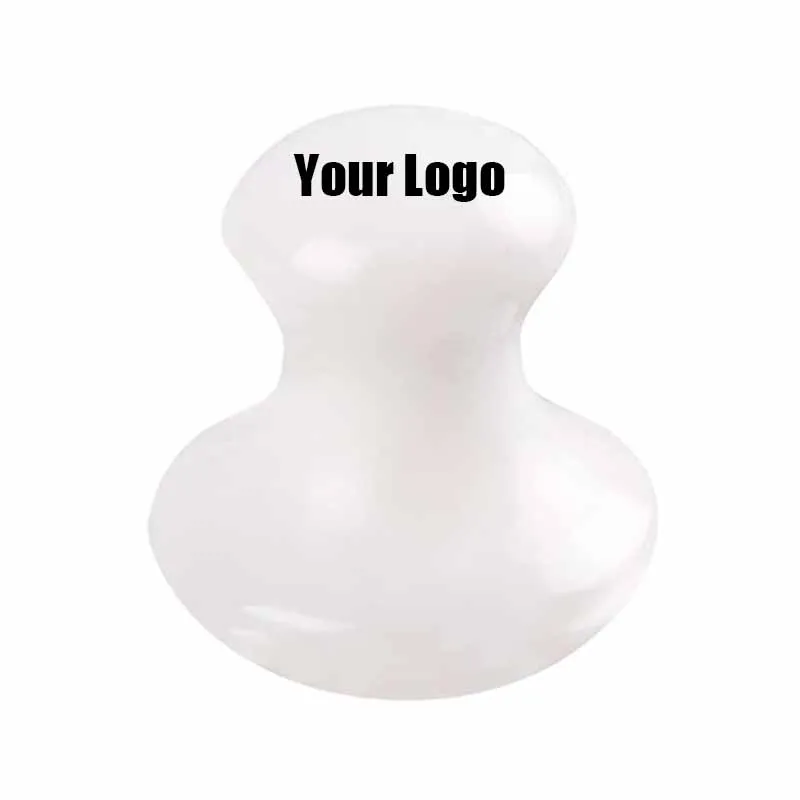 Cheap Custom Logo White Jade Gua Sha Mushroom Eye Massager Tool White Mushroom Knob Eye Facial Massage Stone Stone Wholesale