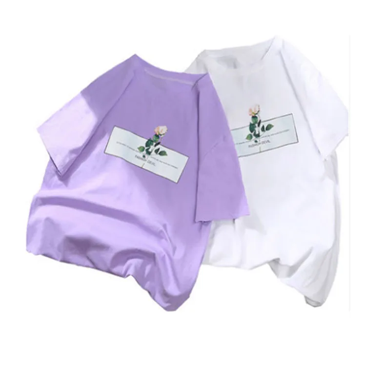 2021 New summer students korean version of all-match short-sleeved t-shirt loose