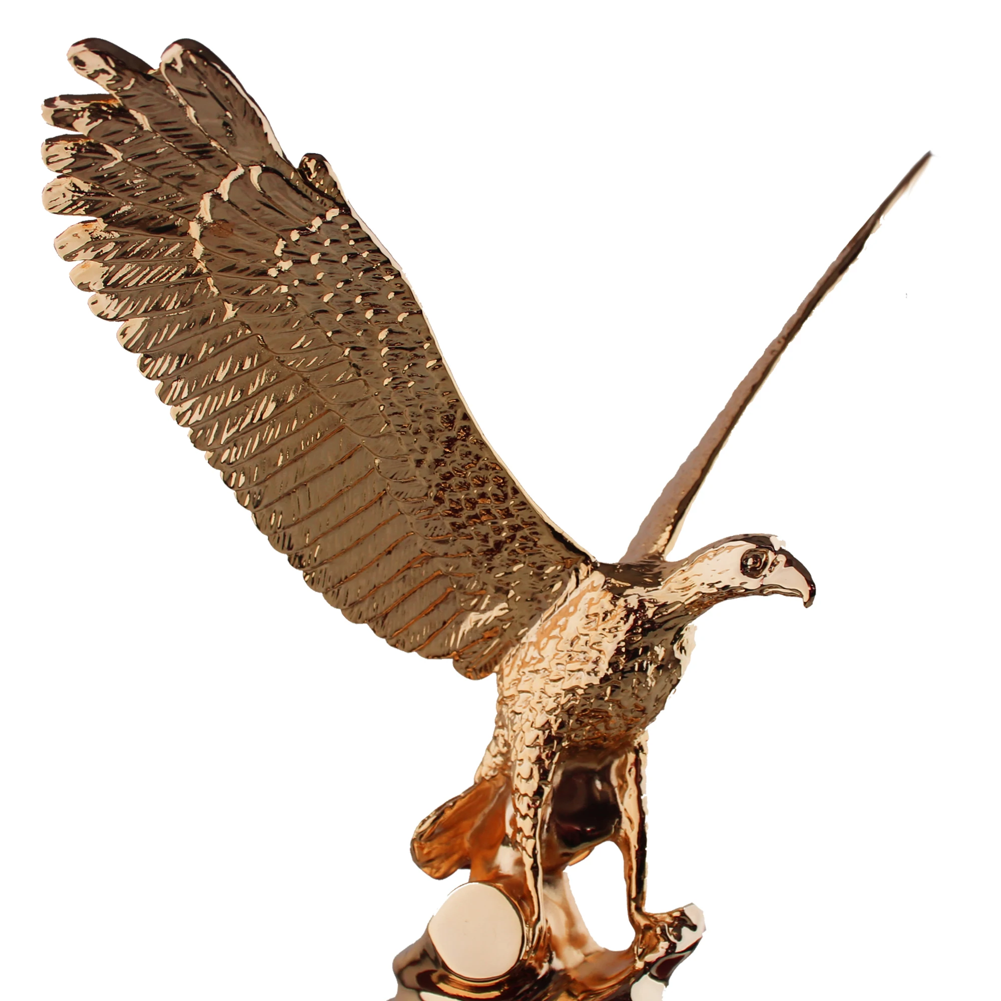 Новые товары 2022 г. уникальная фигурка животного статуи орла из смолы Настраиваемые орнаменты сокола с деревянной основой