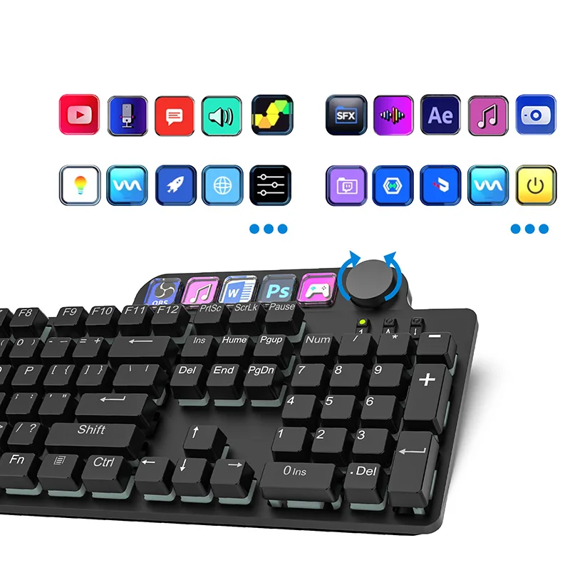 LCD key visual Customizable keyboard Gaming, office, macro keyboard solutions Stream Deck module embedded keyboard