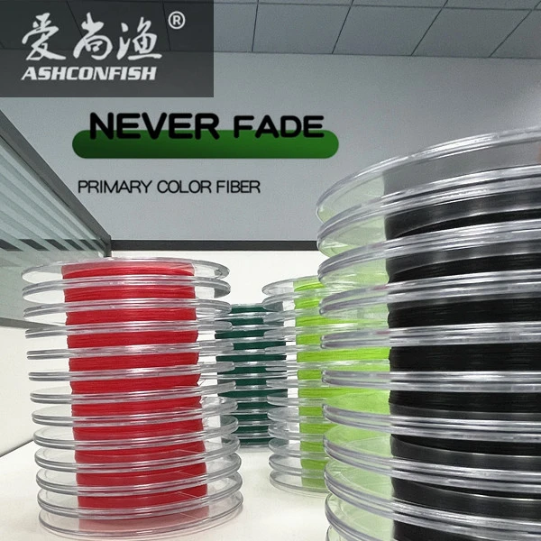 Ashconfish braid 8 Strands solid Fish Wire 1000M NEVERY FADE COLOR PE braid line fishing for boat sea fishing