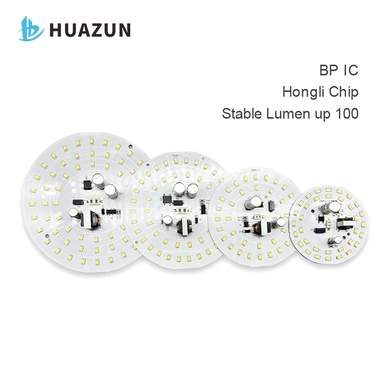 Трехцветный чип 3000k/4000k/6500k 12w 18w Dob Led Ac SMD2835 алюминий светодиодный модуль Pcb плата