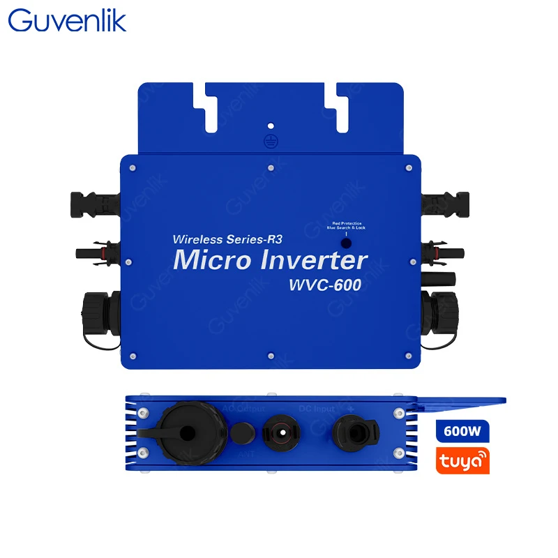 Guvenlik in stock 220v 230v 600W 600watt wvc600W single phase Solar Panel Grid Tie Micro Inverter