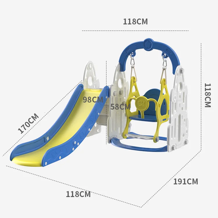 Plastic Slide And Swing Indoor Kids Toy Small Playground Indoor Toys Folding Slide