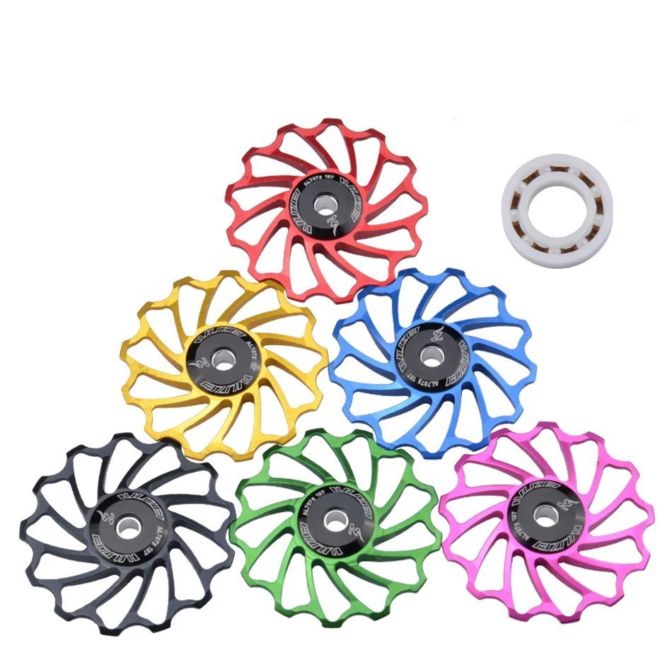 Задний переключатель передач wuota для велосипеда 13T, керамический подшипник, шкив, направляющий ролик для горного/дорожного велосипеда, задний переключатель передач, колесо для велосипеда