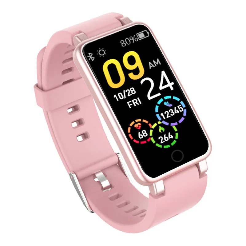 C2plus smart bracelet waterproof large battery pedometer heart rate blood pressure blood oxygen music weather sports bracelet