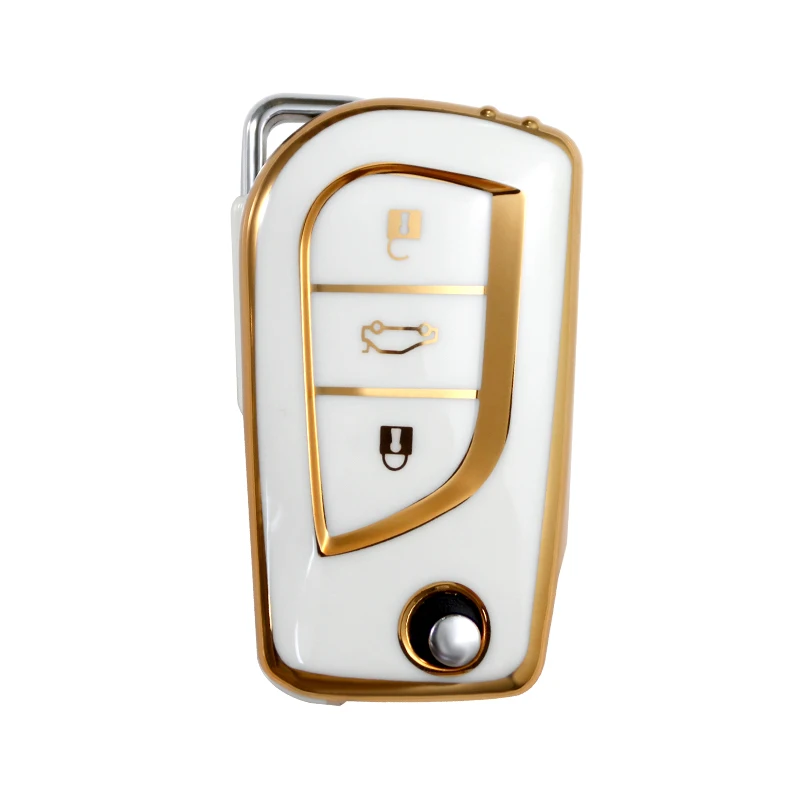 for Toyota Special Soft new TPU car remote Key Case Cover Protector Compatible with 2018-2020 Camry SE/LE RAV4 SE Corolla SE/LE