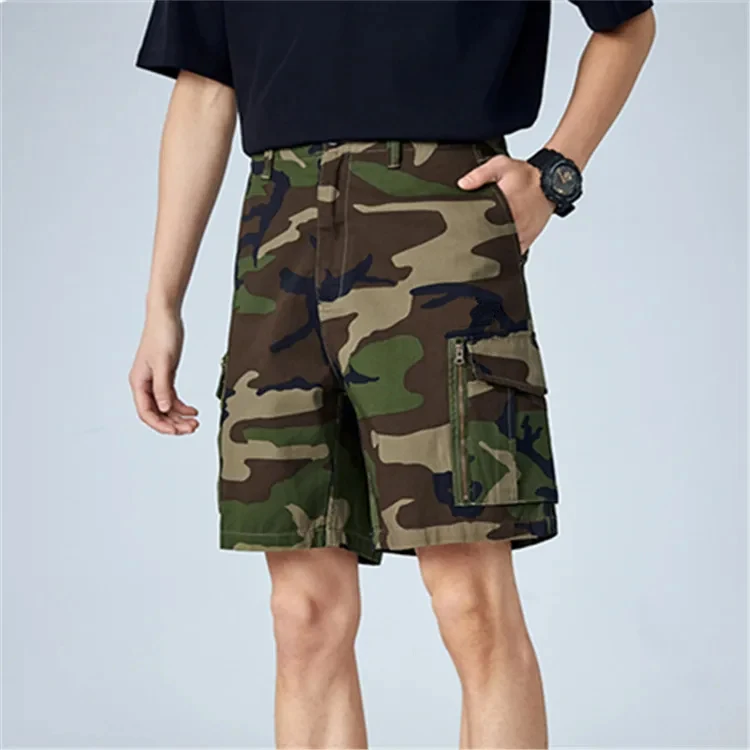 Custom Tooling Camo Shorts 6 Pocket Outdoor Sports Shorts Reliable Men Cotton Cargo Shorts Clothing