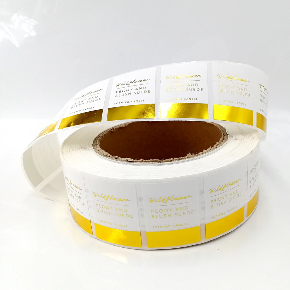 Custom Cosmetic Brand Label Design Logo Glossy PET Vinyl Sticker Printing Packaging Labels For Skincare Products