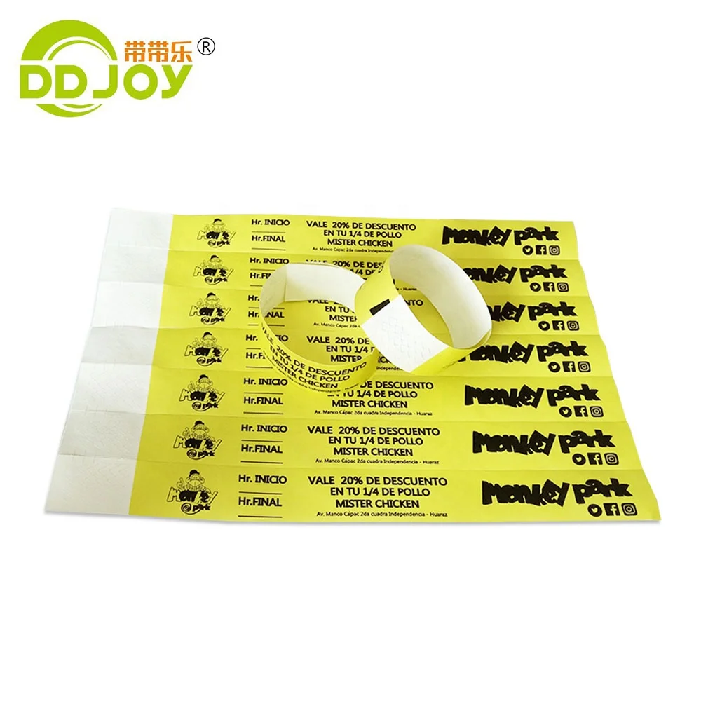 Popular Promotional China Supply Tyvek Paper Wrist Band For Events, Best Selling Products Bracelet / Wristbands Park