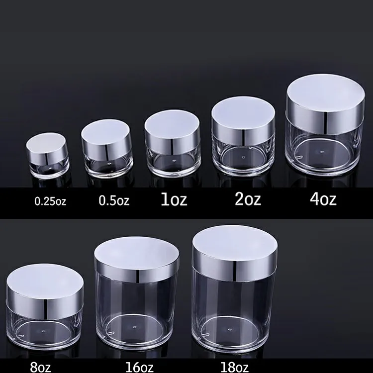 Acrylic Powder Vendor OEM Empty Acrylic Powder Containers Private Label Custom Acrylic Powder Jars 0.25/0.5/1/2/4/8/16/18oz