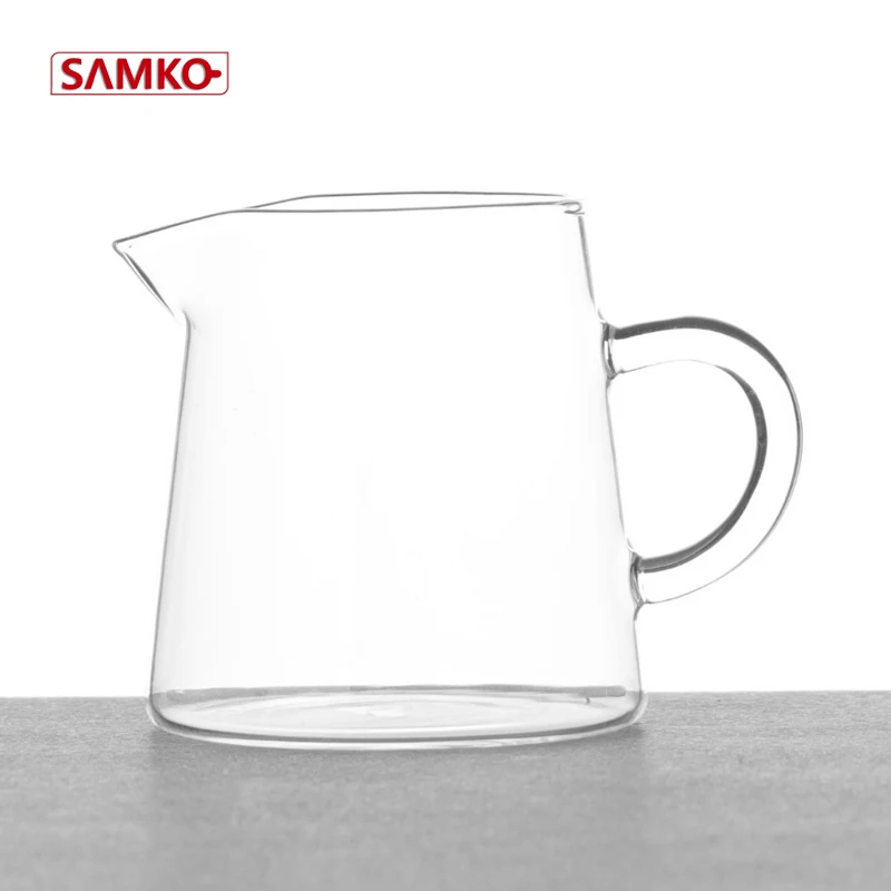 Маленький Стеклянный Кувшин с ручкой, мини-стеклянный молочный кувшин