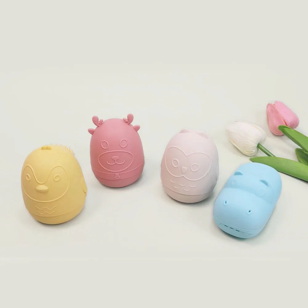 Custom Logo Silicone Baby Animal Bath Toys Set Spray Water Infant Children Water Bathing Toy Shower For Toddler Kids Gift Set