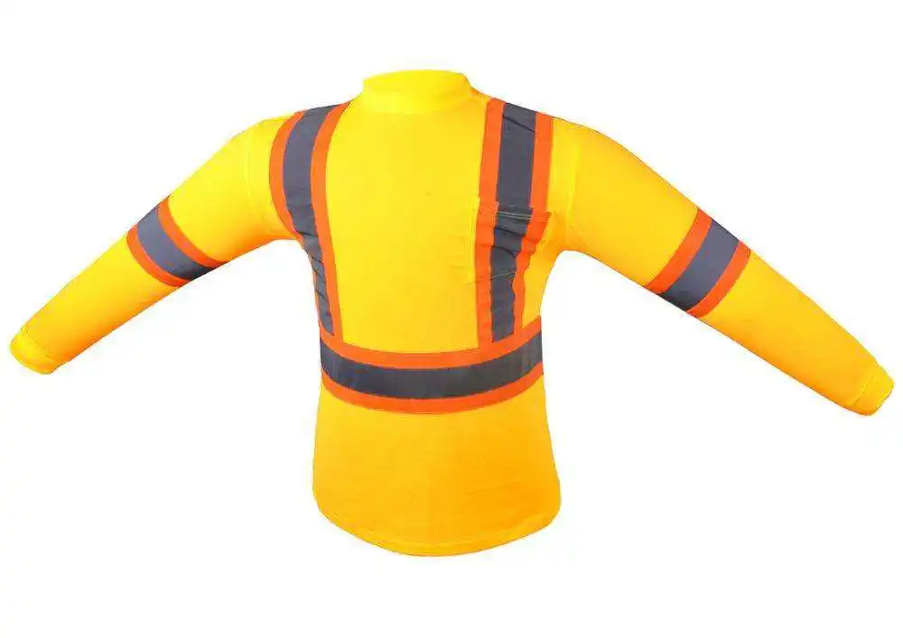 Custom High Visibility Work Safety Reflective Construction Long Sleeve Shirt Safety Clothing