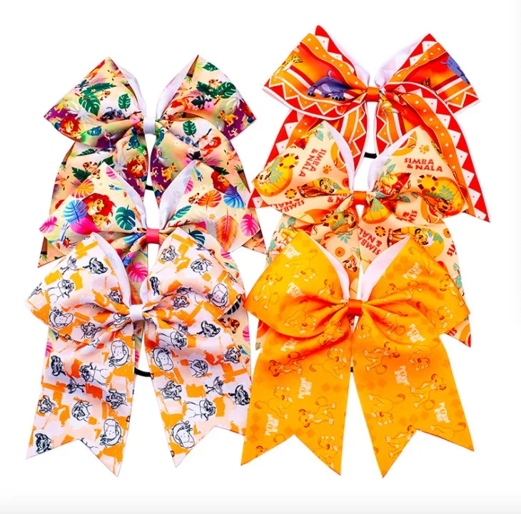 Банты для волос для девочек, для чирлидинга, детский бант с эластичной лентой, держатель для хвоста