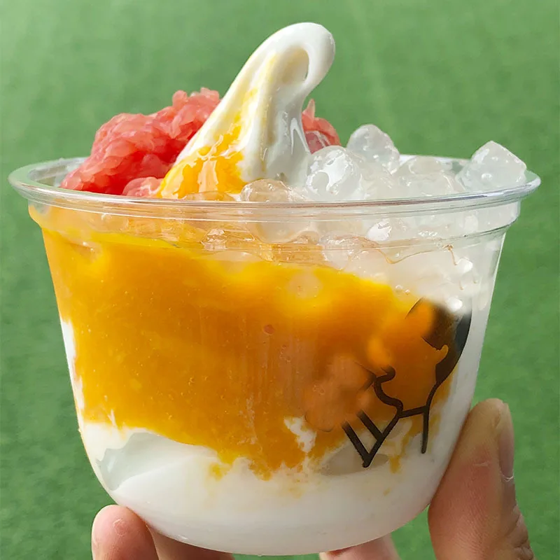 Disposable plastic pp ice cream cup packaging cup yogurt cup with lid