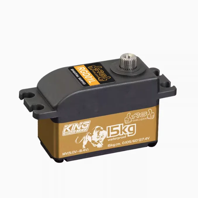 Kingmax RGD01L 52 г 15 кг см DC 7 4 В 0 10 сек водонепроницаемая цифровая металлическая шестерня низкопрофильный сервопривод для плоского хода