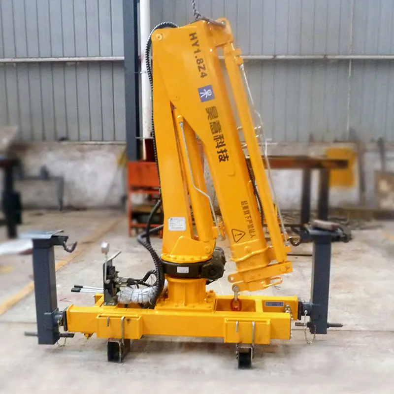 HAOY Self Loader Manipulator Installation Mini 1.8 Ton Radio Remote Control Hydraulic Folding Machine 12V Pickup Truck Crane