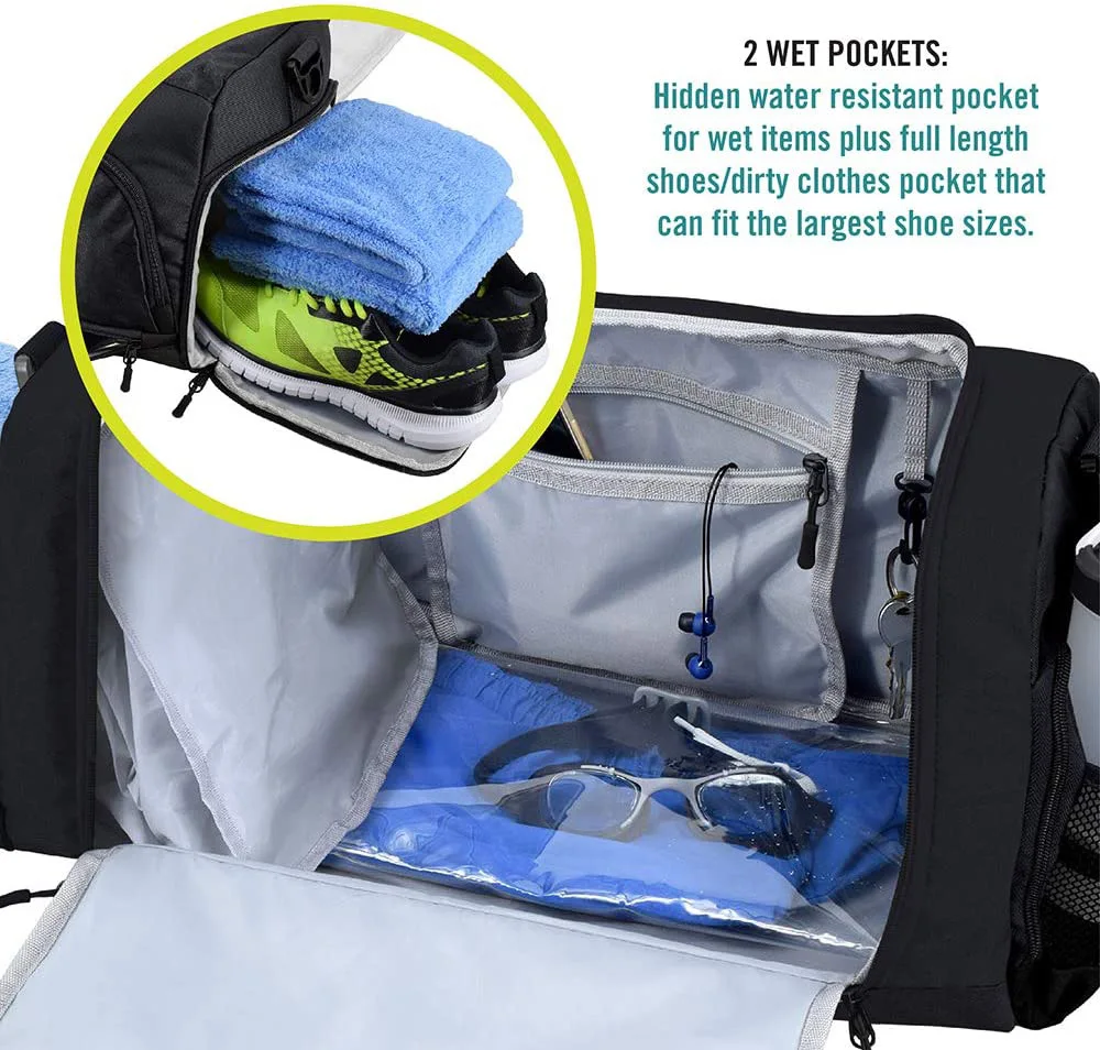 Wholesale Custom Large Capacity Foldable Waterproof Travel Sports Gym Duffel Garment Suit Bag