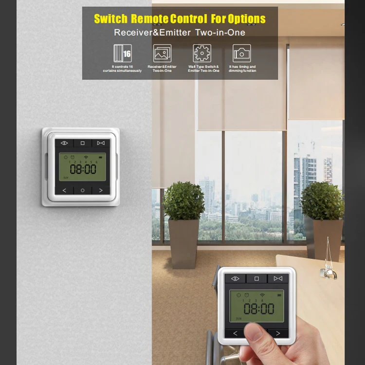 Magate AC287  Operated&Remote Window Roller shutter controller Embedded Electric Blind Switch  For Electric Roller Shutters