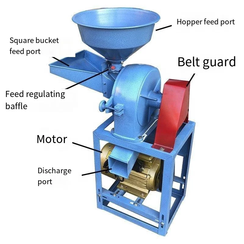 Corn mill Household electric feed grinder grain and miscellaneous grain mill soybean seasoning hammer for sale