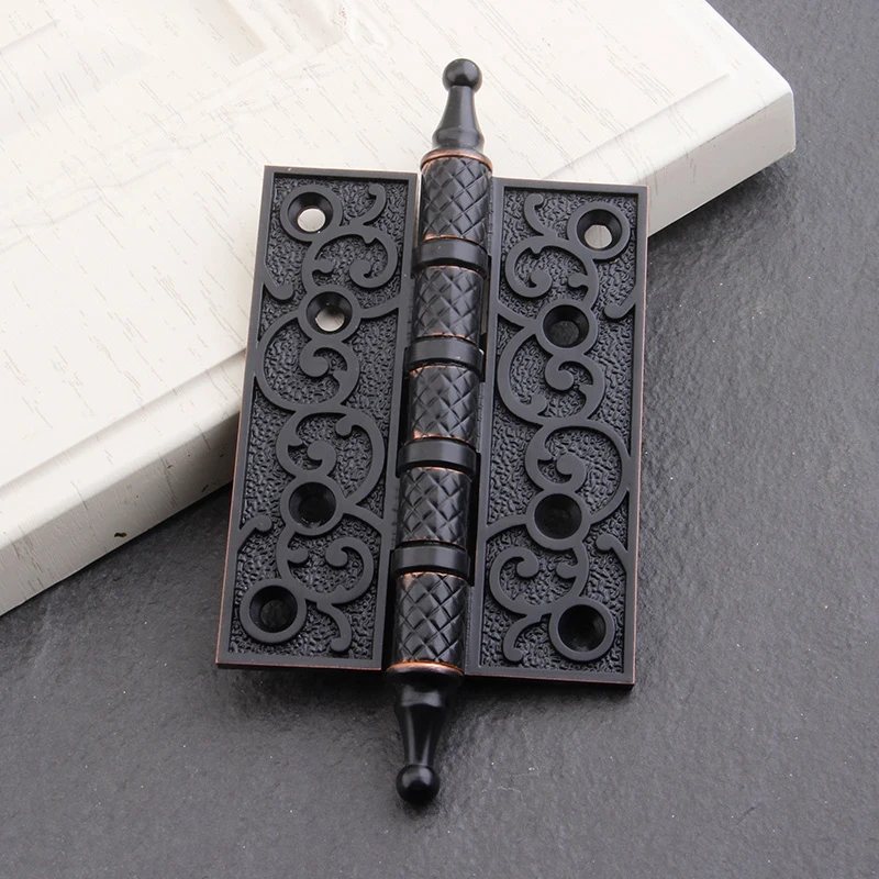In Stock Exquisite Vintage Style Classic Brass Door Hinge with Intricate Details