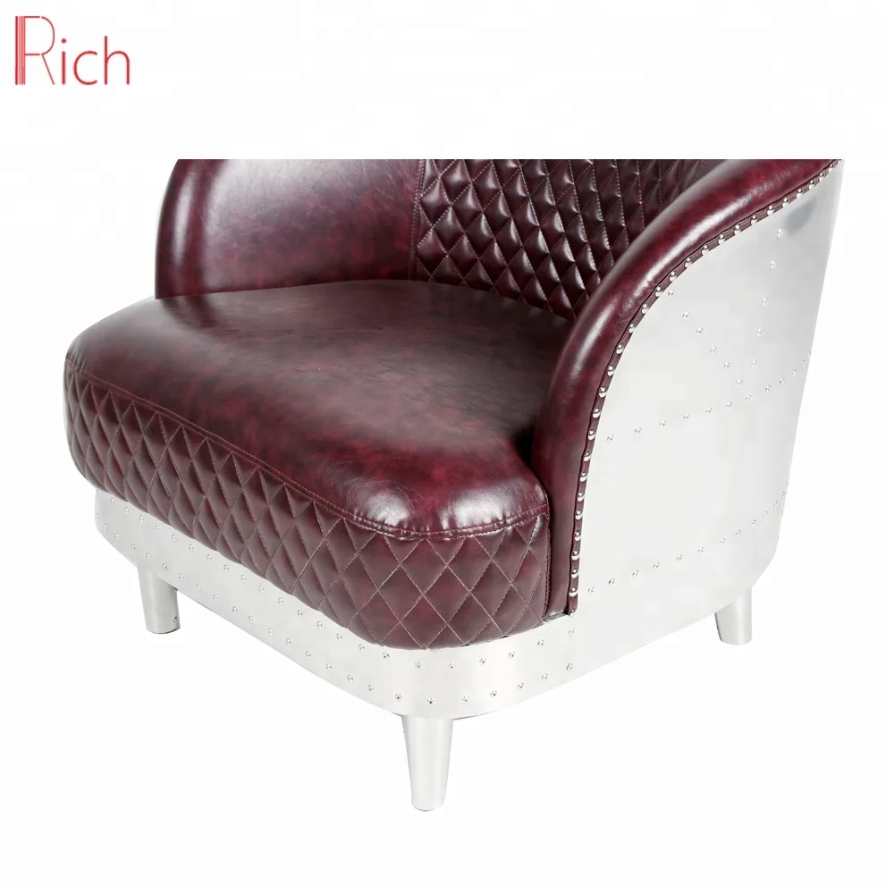Neoclassical Commercial China Brown Genuine Leather Sofa Custom Small Style Sofas Modernos