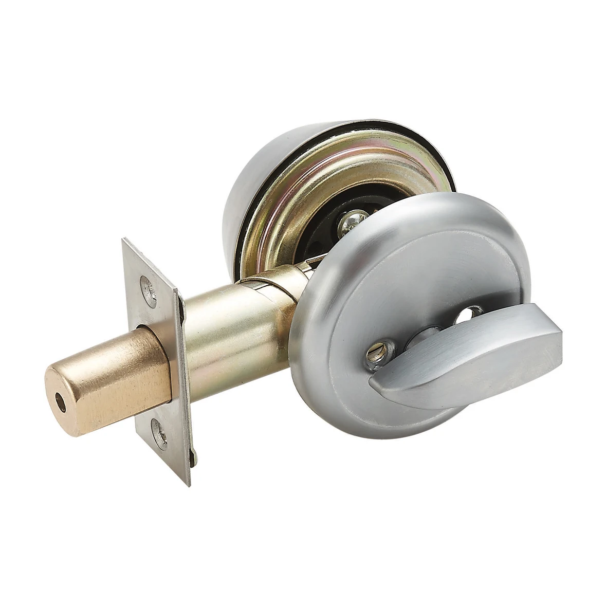 Credit-Hounoured Standard Single Cylinder Double Cylinder Deadbolt  in Satin Stainless Steel