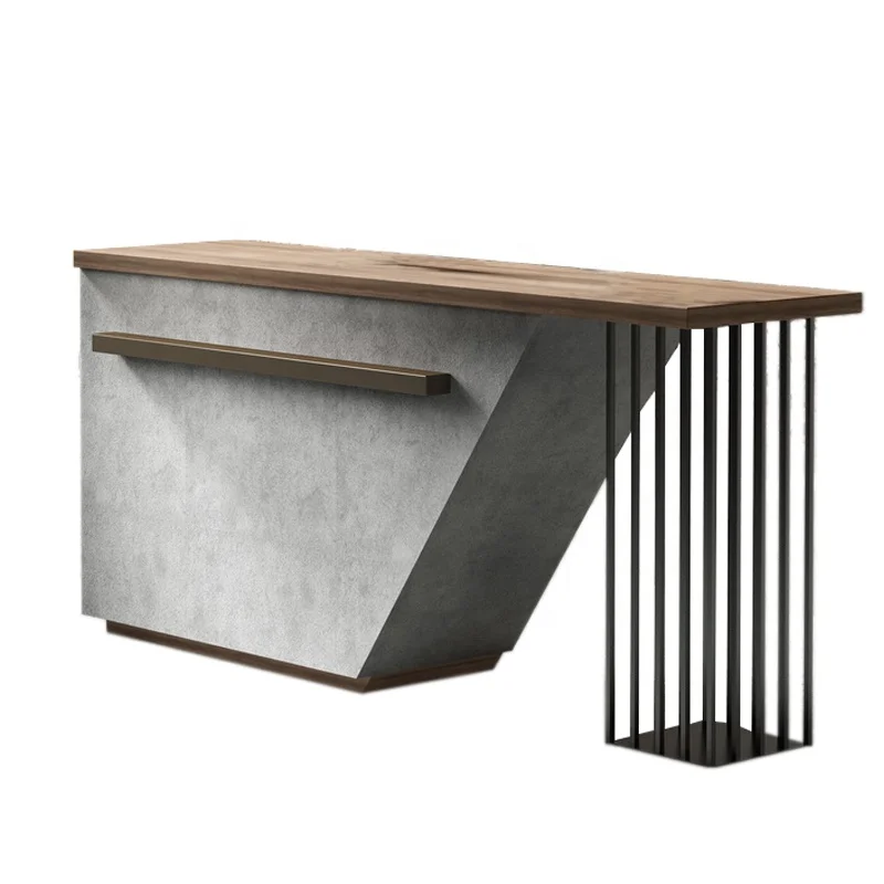 
 Пользовательский промышленный администратор, деревянный салон, гостиничная компания, офис, стойка регистрации  