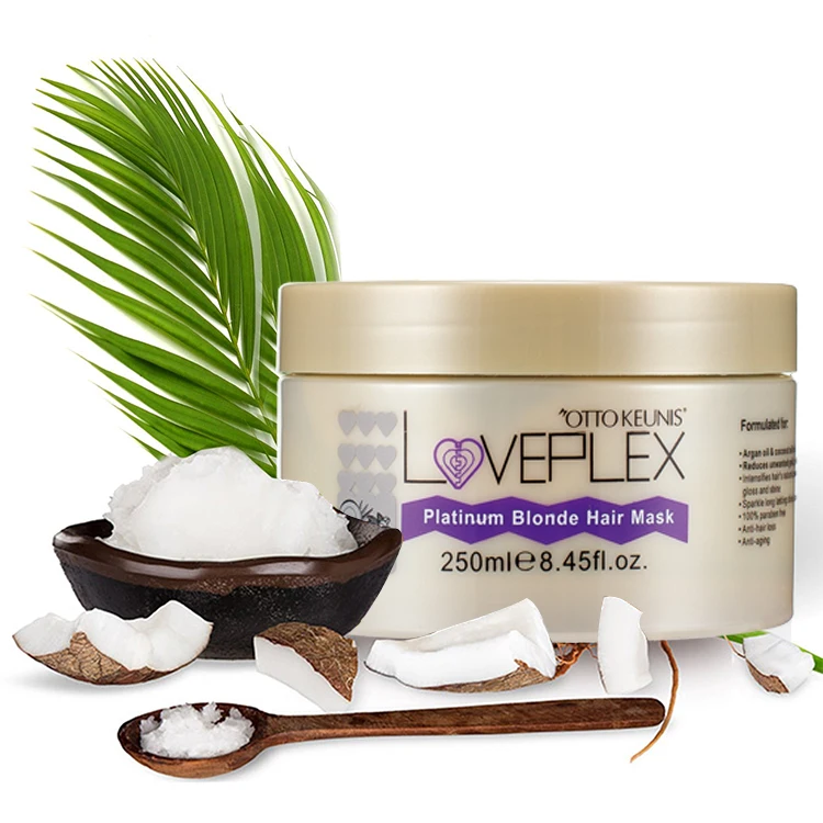 Natural Argan Oil & Coconut Oil Anti-aging Platinum Blonde Hair Mask for Deep Hydrating and Protecting Blonde Hair