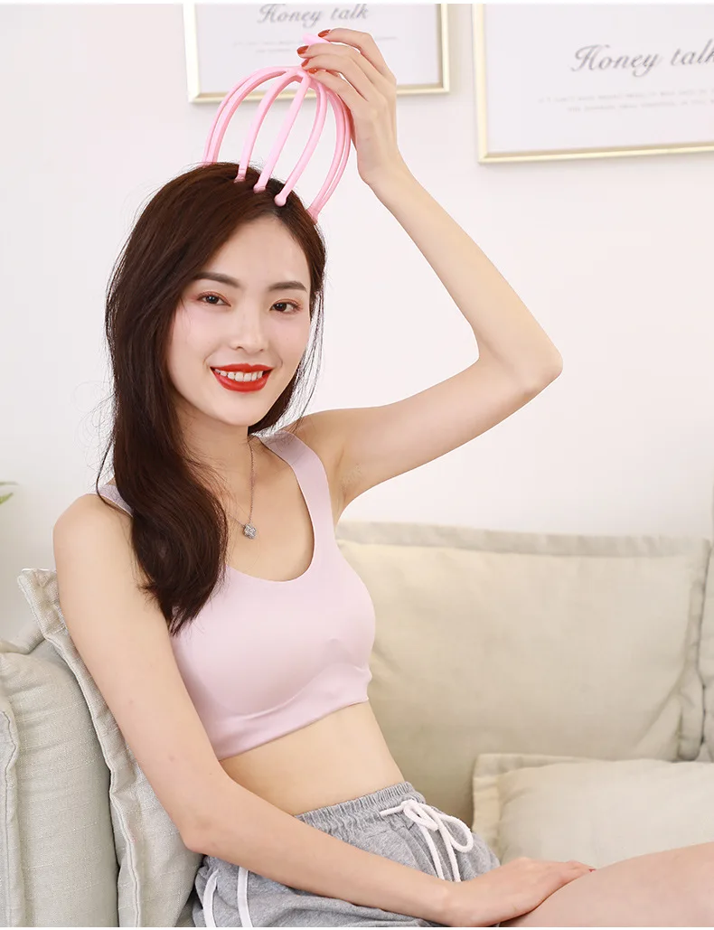 New Model Head Acupuncture Massager 12 Claw Steel Balls Scalp Massager for Head