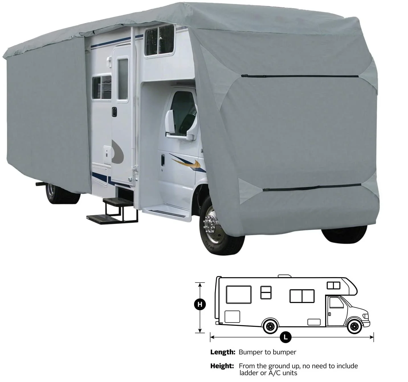 Upgraded Thick 6 Layers Top TT RV Cover Windproof Waterproof Camper Cover Travel Trailer RV Cover