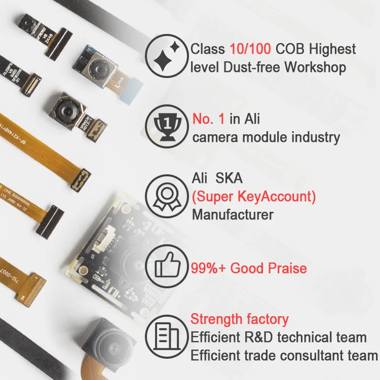 China Leader Optical camera manufacturers 0.2M - 22M Pixel HD cell phone cmos camera module