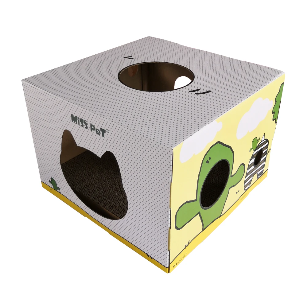 Wholesale cat scratcher cardboard cat house corrugated cat box