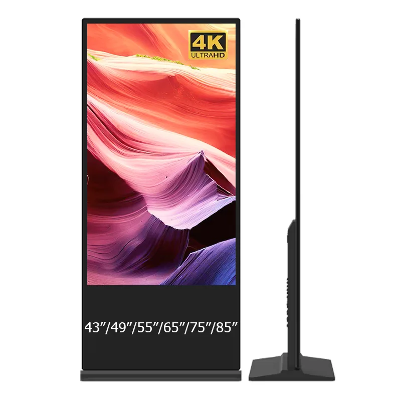 43 49 55 65 inch LCD Digital Signage and displays HD Poster lcd kiosk 4k indoor advertising player HD touch screen kiosk