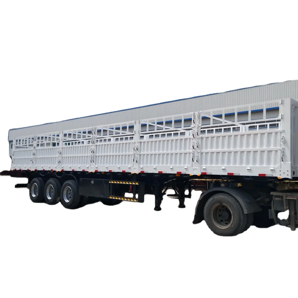 Tri Axle 60 Ton Fence Cargo Trailer | Animal Transport Trailer for Sale in Nigeria