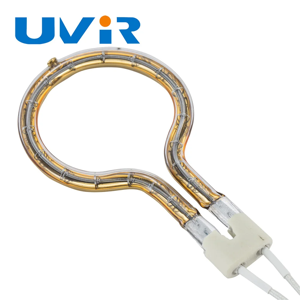 2000W Round infrared heater lamp Annular tungsten filament halogen heating lamp