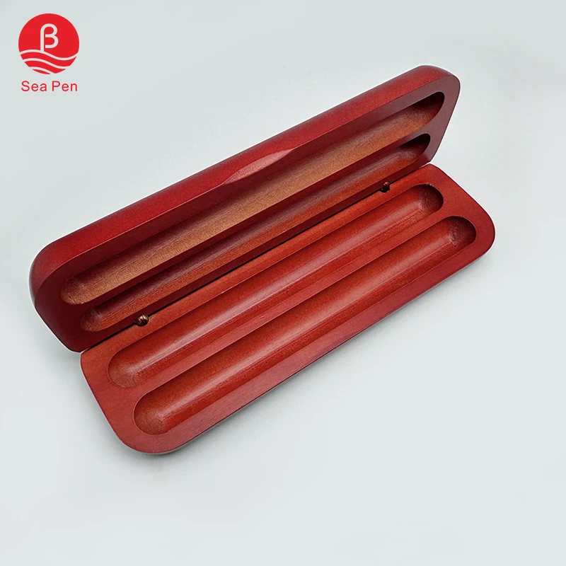 New Style High Quality Wood Box Natural Wood Texture Gift Box Solid Wooden Pen Box can Custom Logo