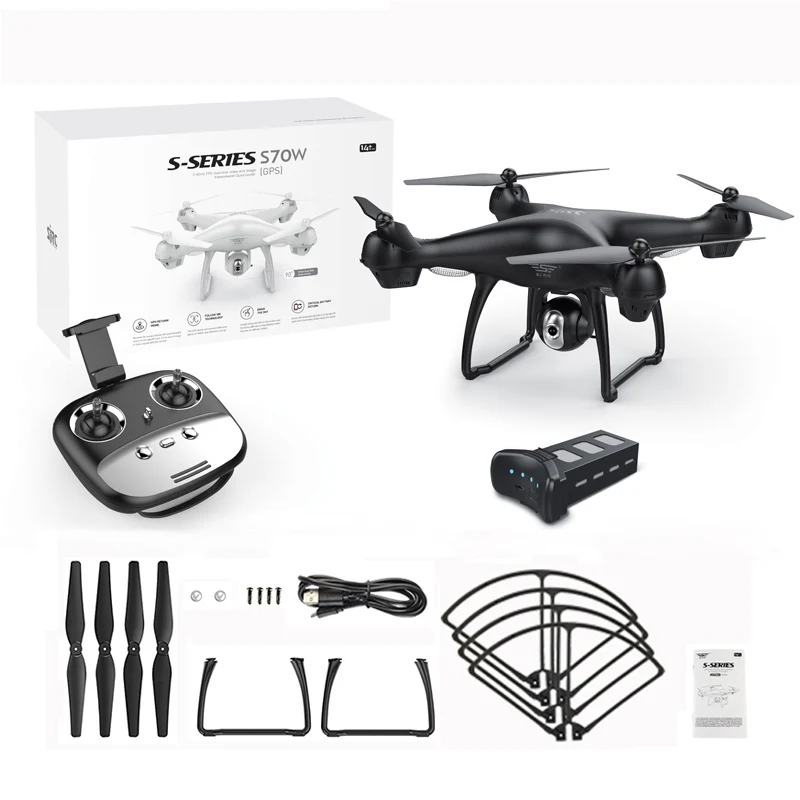 S70W Adjustable Camera 1080P 720P HD Drone Aircraft Landing Pad 500 Meter Long Range Flying Distance