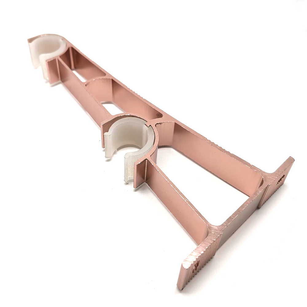 European fashion metal double curtain bracket aluminum curtain rod bracket