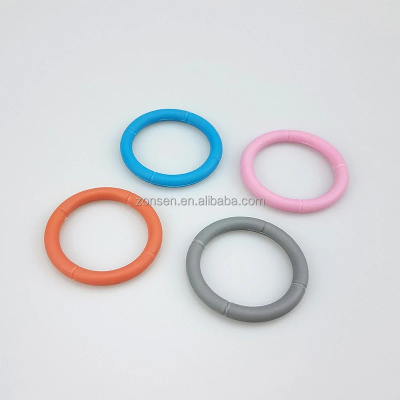 New Adjustable Buckles 15mm 20mm 25mm Steel Metal O Ring With Plastic Coating For Pet Collar Leash Harness