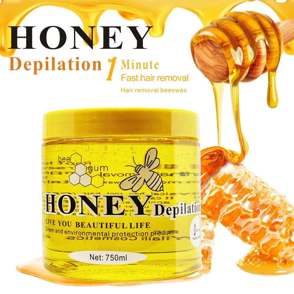 Organic Honey Wax Hair Removal Depilation Soft Wax Body Arm Legs Private Area Armpit Painless Hair Removal Wax