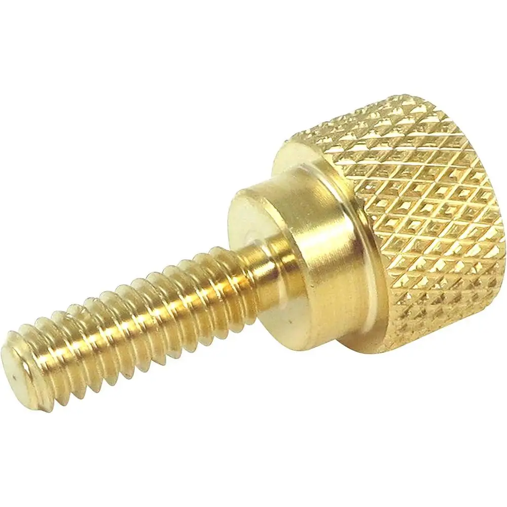 NBHC032SC brass flat head m3 m4 m6 Custom shoulder  stainless steel knurled Thumb screw