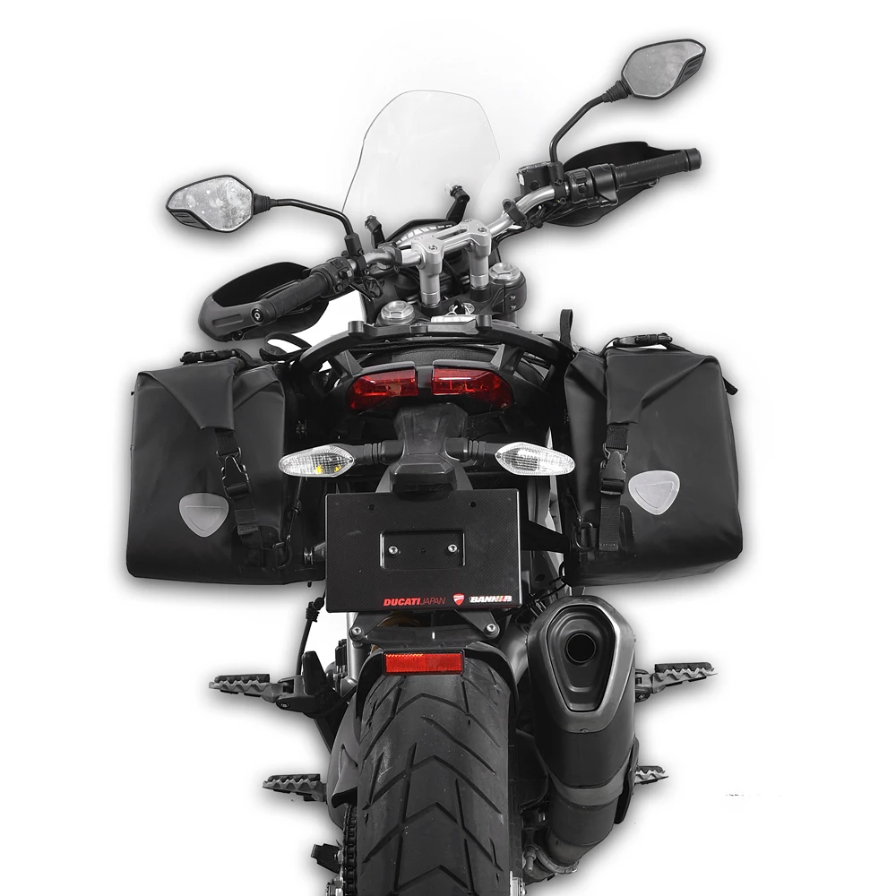 CUCYMA Fashion Latest Style Montura Sacos De Moto Leather Saddle Bag Motorcycle Waterproof Helmet Bag Saddle Bags For Motorcycle