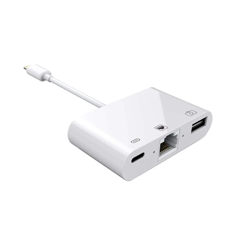 2019 Фабричный 8pin к RJ45 Ethernet сетевой Lan Проводной адаптер кабель для iPhone