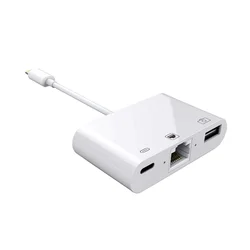 2019 Фабричный 8pin к RJ45 Ethernet сетевой Lan Проводной адаптер кабель для iPhone